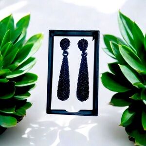27. Jugalstar Black Spikes Dangle Earrings
